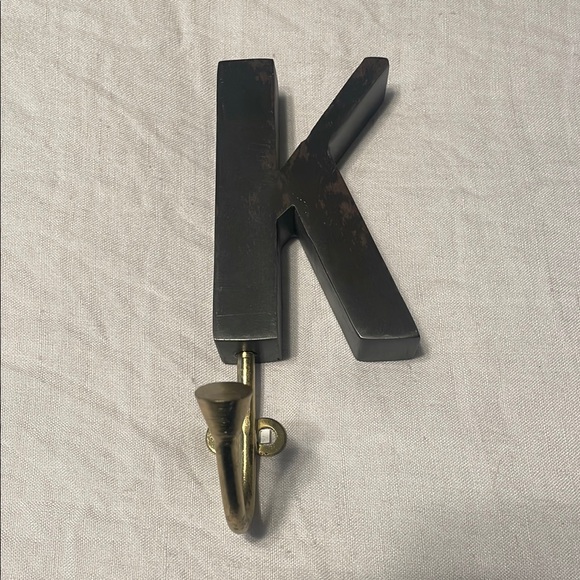 New Anthropologie Monogram Letter K Hook - Picture 1 of 5